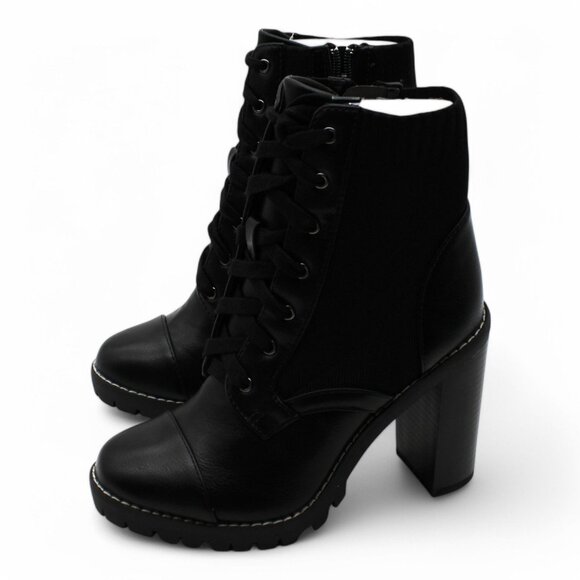 Pilas Womens Faux Leather Lace-up Booties - Picture 5 of 7
